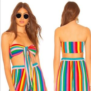 Show Me Your Mumu Rainbow Scarf Top